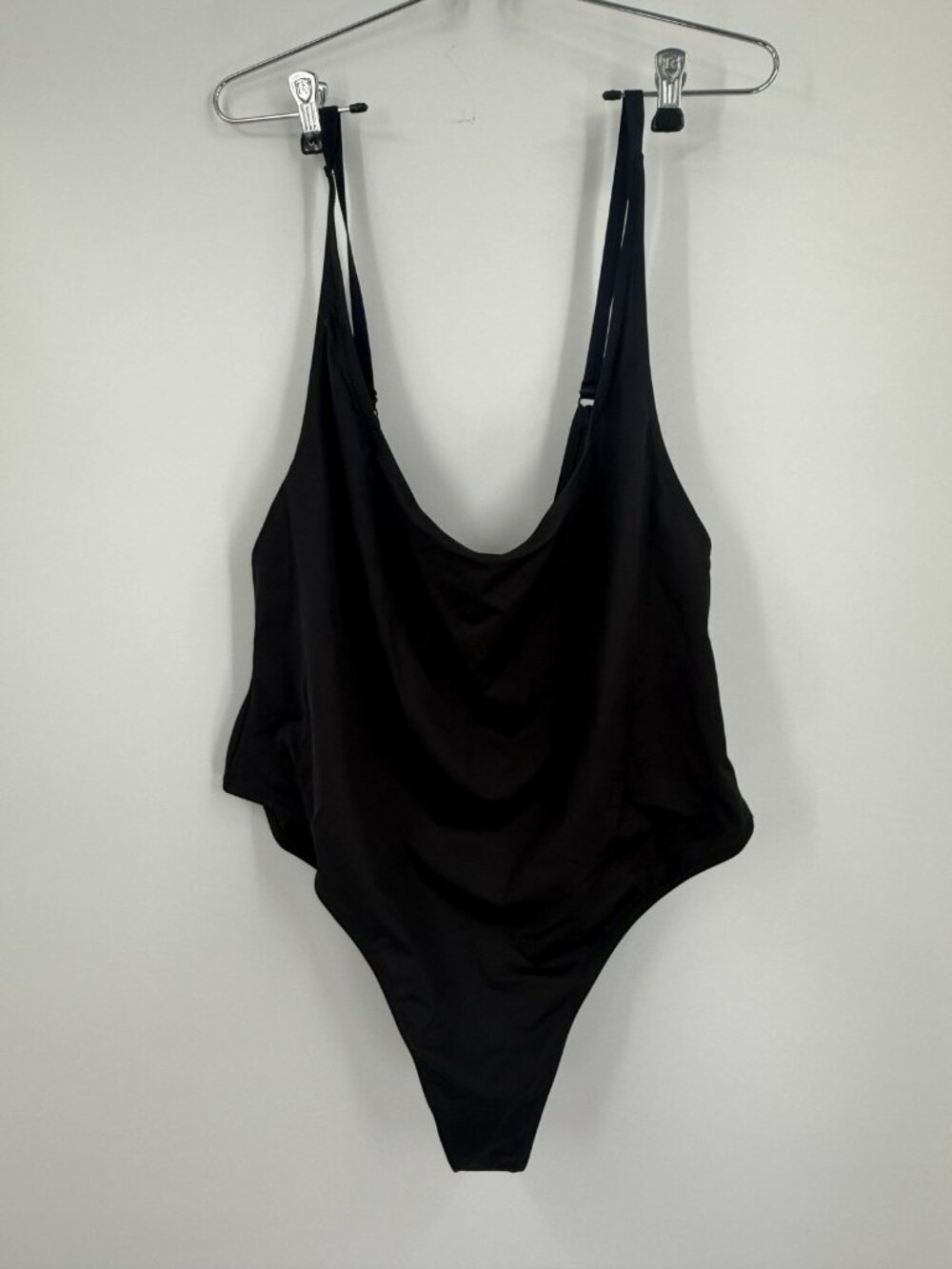 SKIMS Signature Recycled Swim Scoop Neck One Piece  Swimsuit Onyx Size 3X